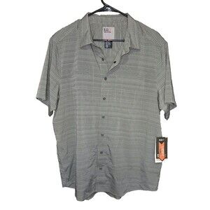 5.11 Tactical Series Button Up Shirt Men Size Large Green Short Sleeve Adult Top